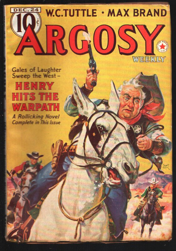 Argosy 12/24/1938-Emmett Watson western cover art-Young Doctor Kildare-by Max...