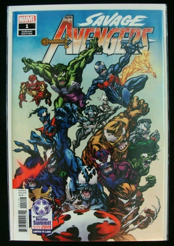 Marvel Savage Avengers #1 Venomized Variant Cover Las Vegas Retailer Summit 2019