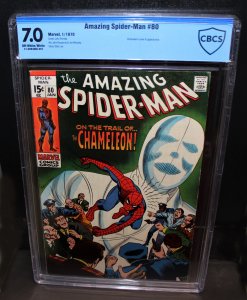 Amazing Spiderman #80 /  CBCS 7.0 FN/VFN  /  Chameleon / Jan 1970