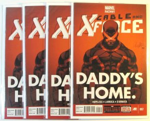 2013 Cable and X-Force Lot of 4 #7 x4 Marvel Comics 1st Print Comic Books