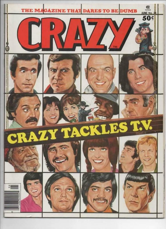 CRAZY #26 Magazine, VF+, Spock, Fonz, Sitcoms, 1973 1977, more in store