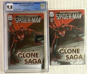 ??~Marvel~MILES MORALES #25~CGC 9.8 + Cover A SET~CLONE SAGA Begins~??