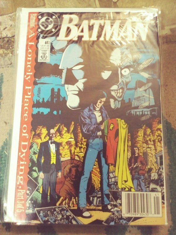 BATMAN #441 1992 DC lonely place of dying pt 3 +tim drake +nightwing new robin k