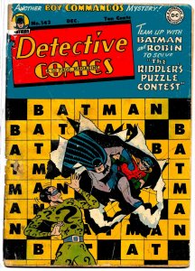 DETECTIVE COMICS #142 (DEC1948) 1.5 FR/GD  52 PGS!  2nd App. of THE RIDDLER!