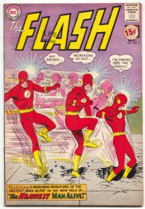 FLASH #132 RARE 15 CENT COVER PRICE STICKER COPY 1962 VF-