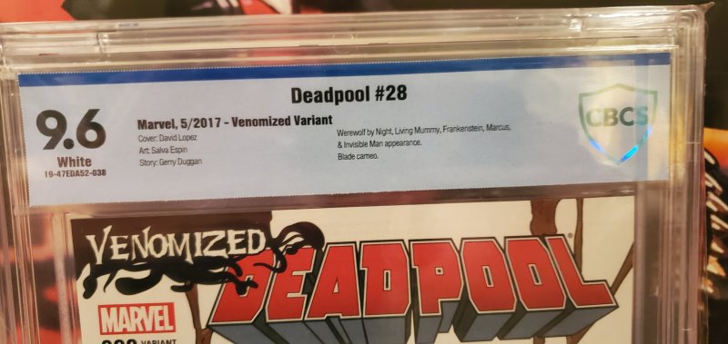 Deadpool #28 (2017) CBCS 9.6 Lopez Venomized Variant Cover Venom
