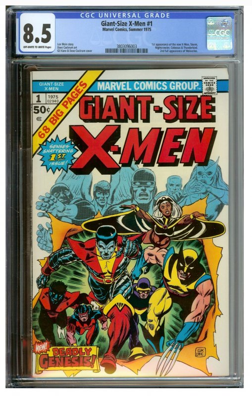 Giant Size X-Men #1 (Marvel, 1975) CGC Graded 8.5 1st App of the new X-Men