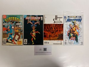 4 DC Comics Aquaman # 0+House Of Secrets # 1+Firestorm # 26+Superboy# 25 99 JS35