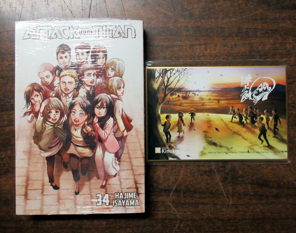 Attack On Titan Manga Vol 1-34 Complete Set English * Bonus 2 Short Story  Books