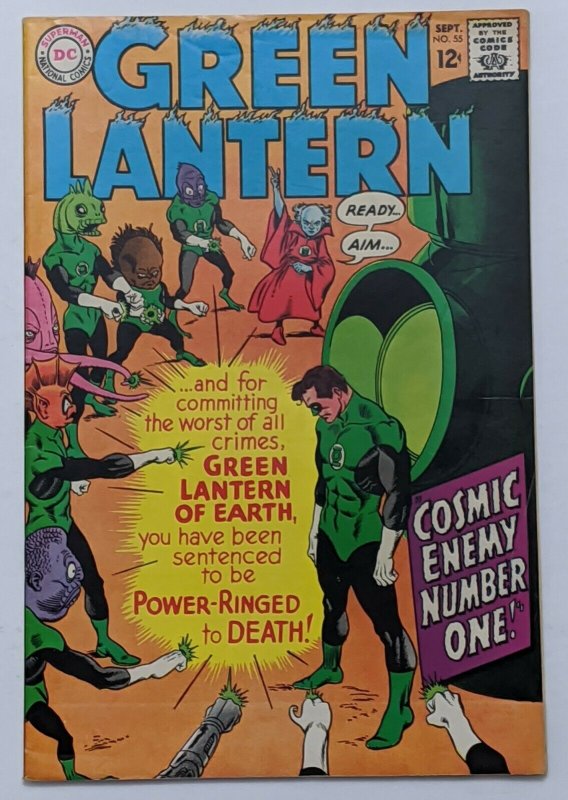 Green Lantern 55 Sept 1967 DC F/VF 7.0 1st app Charley Bicker Gil Kane cover