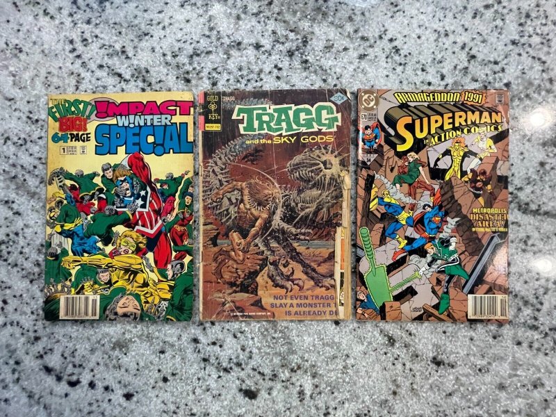 3 Comic Books Action Comics 670 + Tragg # 8 + Impact Winter Special 1 48 J869