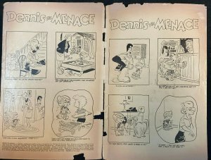 DENNIS THE MENACE #13 VINTAGE COMIC, COVER ONLY 1955 PARTIAL SPINE SPLIT