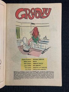1968 GROOVY Cartoons Gags Jokes #1 FN+ 6.5 Atlas / The Monkees / Bob Dylan