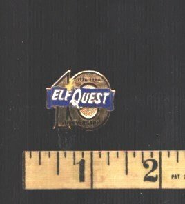 ElfQuest 10th Anniversary Clip Back Button-1988-Limited edition-In original bag