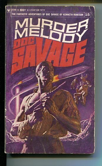 DOC SAVAGE-MURDER MELODY-#15-ROBESON-G- JAMES BAMA COVER-1ST EDITION G