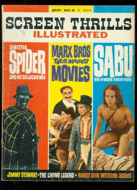 SCREEN THRILLS ILLUSTRATED MAY 1964-SPIDER PULP SERIAL- VG