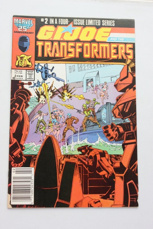 G.I. Joe and the Transformers #2 Newsstand (1987) G.I. Joe VFNM