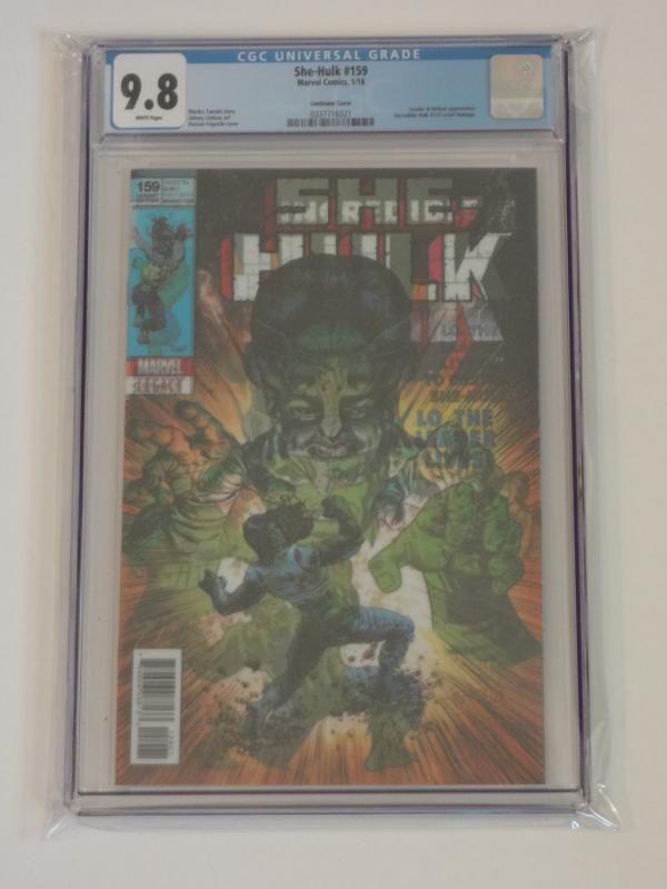 She-Hulk #159 CGC 9.8; 3D lenticular cover--Homage to Incredible Hulk #115!!