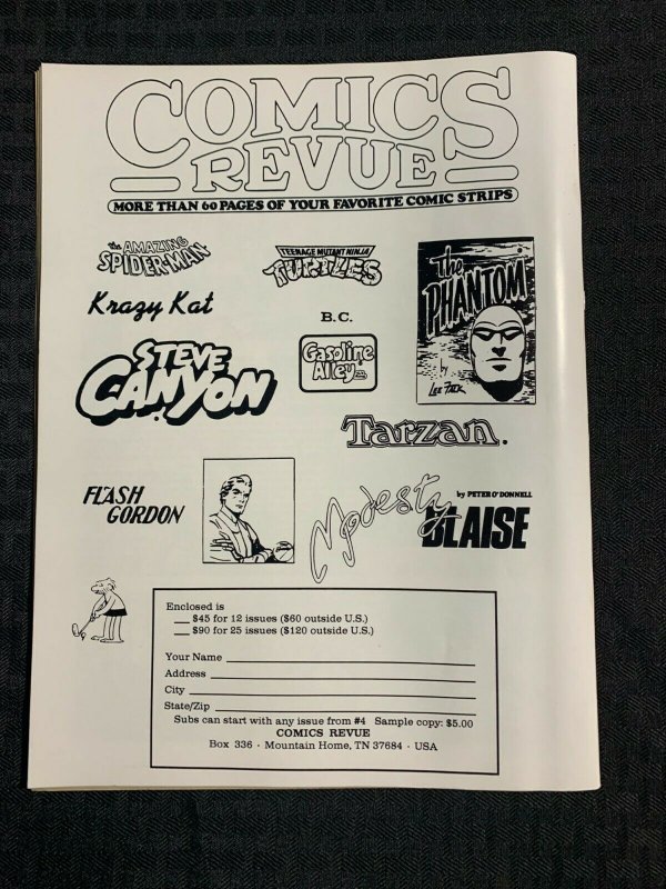 1993 COMICS REVUE Magazine #83 FN+ 6.5 Spider-Man / Tarzan / Krazy Kat / Phantom