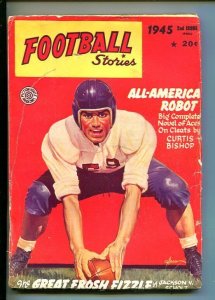 FOOTBALL STORIES-FALL 195-PULP-GEORGE GROSS-FOOT BALL CENTER COVER-vg