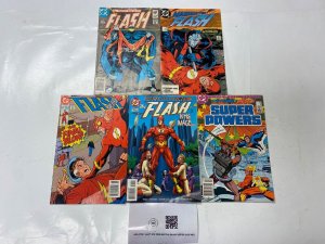 5 DC comic books Flash #320 #22 77 113 Super Powers #4 19 KM31