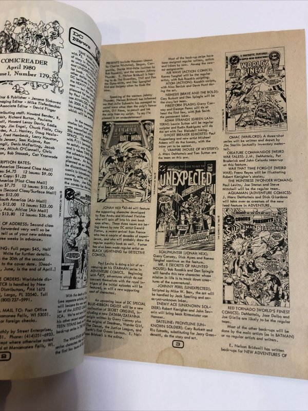 Comic Reader (1980) # 179 (VF) Street Enterprises Stan Lee April Fools Cover