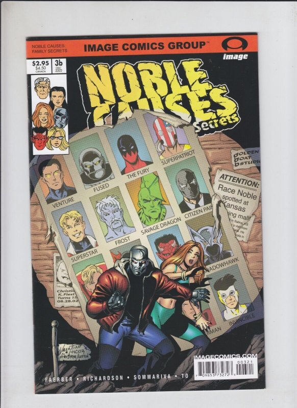 Noble Causes: Family Secrets #3B VF/NM; Image | 1st Appearance of Invincible  