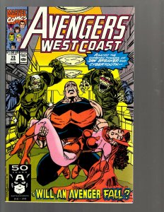 12 Marvel Comics Avengers West Coast #49 51 52 55 61 69 71 72 73 74 75 81 EK22