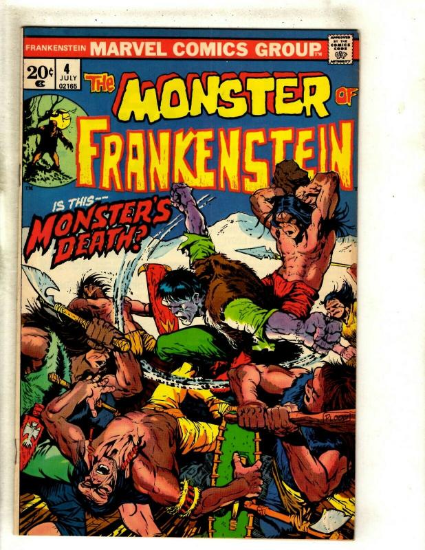 Monster Of Frankenstein # 4 GD Marvel Comic Book Mike Ploog Cover Horror RS1