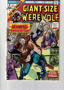 Giant-Size Werewolf #2 (1974) VF/NM High-Grade  Frankenstein X-Over Oregon CERT!