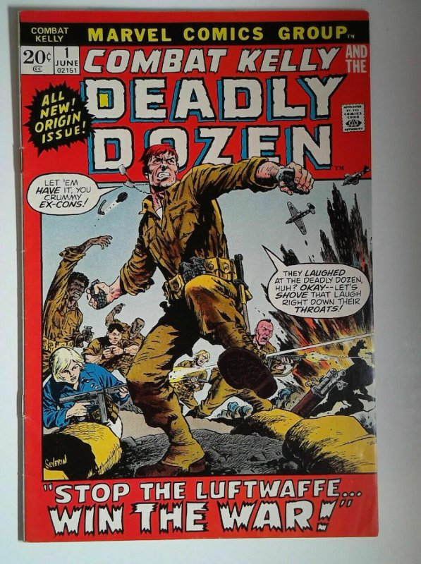 Combat Kelly and the Deadly Dozen #1 (1972) Marvel 7.5 VF- Comic Book