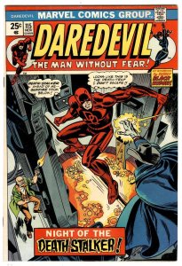 Daredevil #115 Nov 1974 1st App. Wolverine in Hulk 181 AD  Black Widow-MVS Stamp 