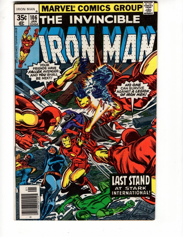 Iron Man #106 (1978) VF- Bronze Age MARVEL Classic !!!