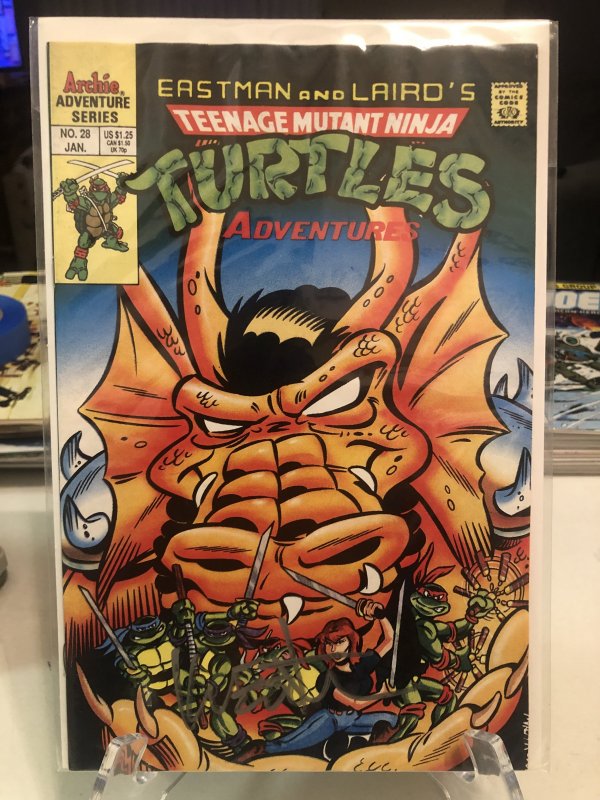 Teenage Mutant Ninja Turtles Adventures #28 (1992) signed by Kevin Eastman