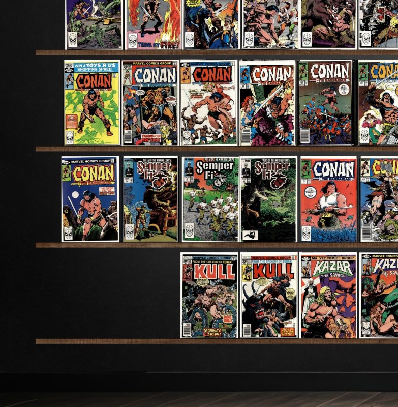 Huge Lot 150+ Comics with Conan The Barbarian, Thor, The &, Semper Fi & More!