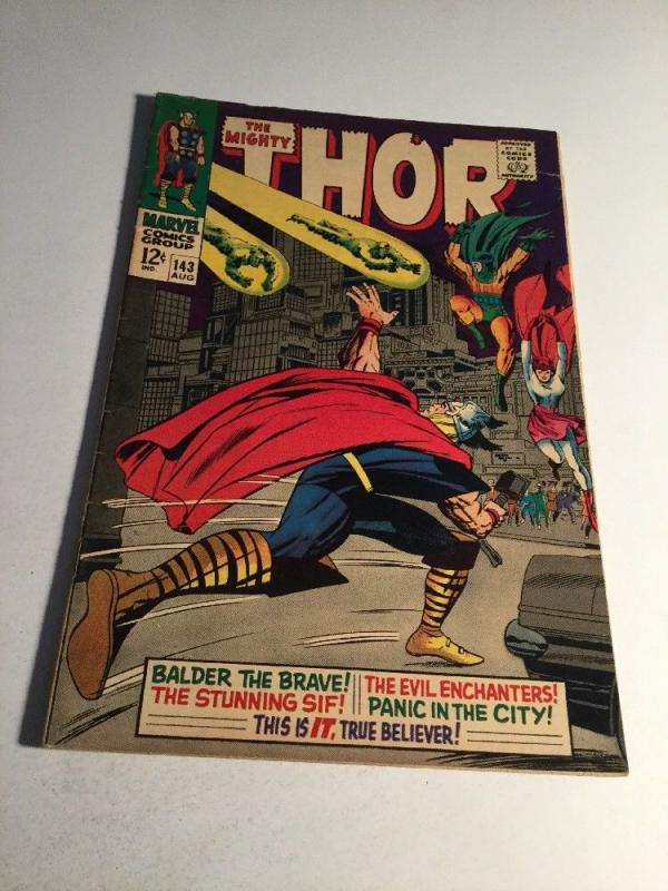 Thor 143 Vg/Fn Very Good/Fine 5.0 Marvel Comics Silver Age