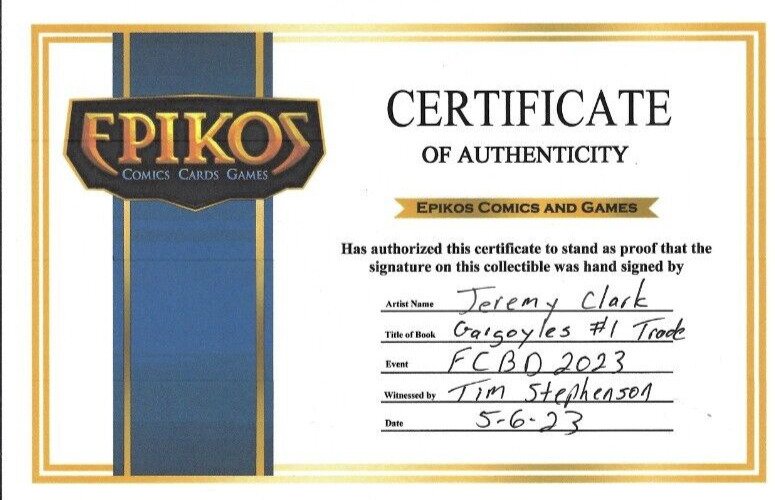 Gargoyles #1 2022 Clark Signed Altered Reality Cover Dynamite EB205