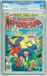 The Amazing Spider-Man #159 (1976) CGC 9.6! OWW Pages!