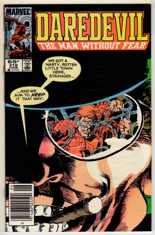 Daredevil #219 Newsstand Edition (1985) 9.6 NM+