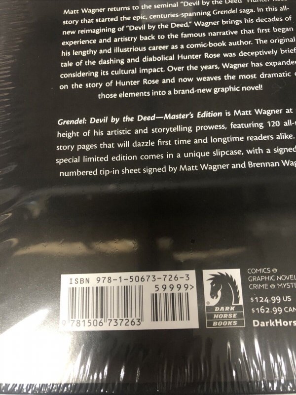 Grendel : Devil By The Deed Master’s Edition • Dark Horse • Matt Wagner •Brennan