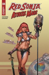 Red Sonja Attacks Mars #4 Cover A Linsner Polybagged w/ Trading Card