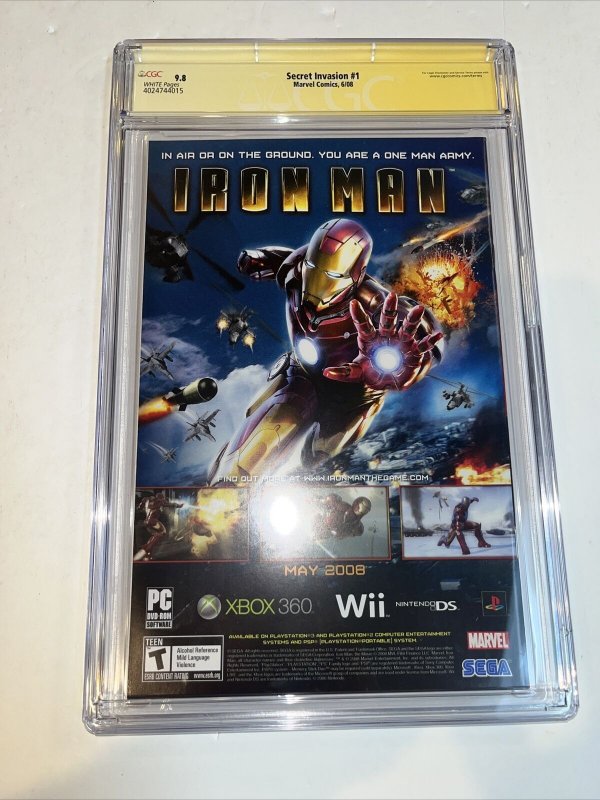 Secret Invasion (2008) # 1 (CGC SS 9.8 WP) Signed Michael Bendis |