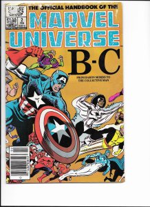 The Official Handbook of the Marvel Universe #2 Newsstand Edition (1983)