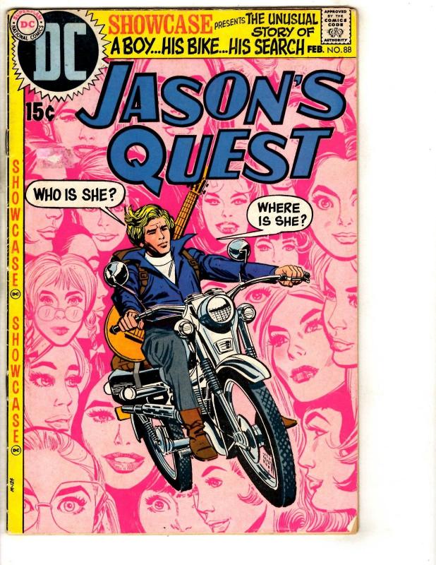 Showcase # 88 FN DC Comic Book Jason's Quest Boy & Bike JL17