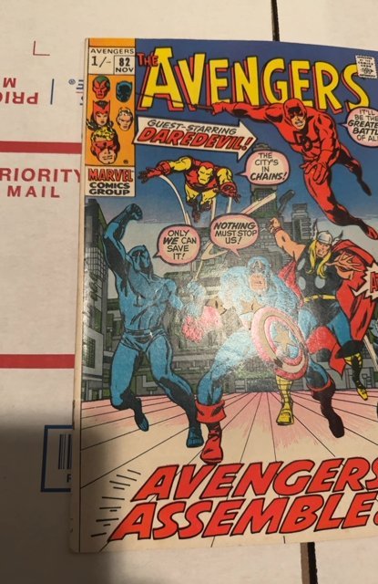 The Avengers #82 (1970)avengers assemble w Daredevil