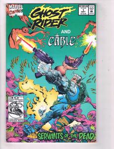 Ghost Rider & Cable # 1 NM Marvel Comic Book Servants Of The Dead 1992 AD32