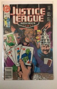 Justice League America #43 Newsstand Edition (1990)