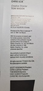 Dinosaurs for Hire #1 Fall Classic ETERNITY Comics (1988) WP NM/MT