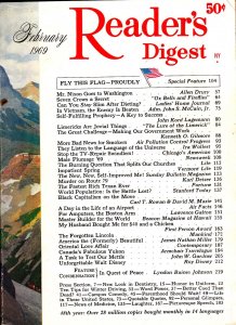Reader's Digest, The #562 FN ; R.D. | February 1969 Unforgettable Walt Disney