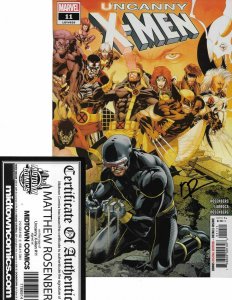 Uncanny X-Men #7 signed Matthew Rosenberg MIDTOWN COMICS COA NM